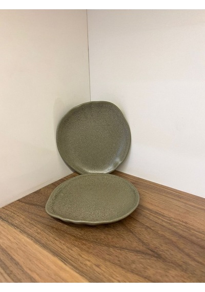2'li Adelfa Tone Oval Tabak 15 Cm Servis-sunum-kahvaltı-peynir-şarküteri Çok Amaçlı Gourmet Tabak Çok Renkli
