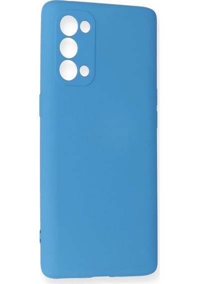 Uryport Oppo Reno 5 Pro Kılıf Nano İçi Kadife Silikon - Mavi