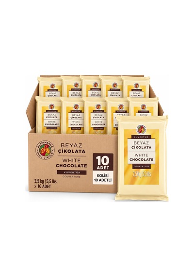 Altınmarka Beyaz Kuvertür Çikolata 2,5 Kg X 10 Adet