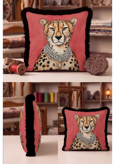 Safari Leopar Mücevherli Saçaklı Yastık Kılıfı-asil Figürlü Eklektik Kırmızı Püsküllü Kırlent Kılıfı Puslu Esinti Lime Safari Leopar Mücevherli Saçaklı Yastık Kılıfı-asil Figürlü Eklektik Kırmızı Püsküllü Kırlent Kılıfı Puslu Esinti Lime