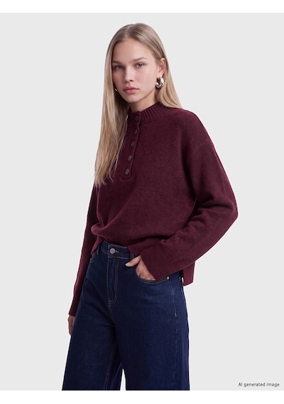 Lcw Vision Mürdüm Oversize Kadın Triko Kazak