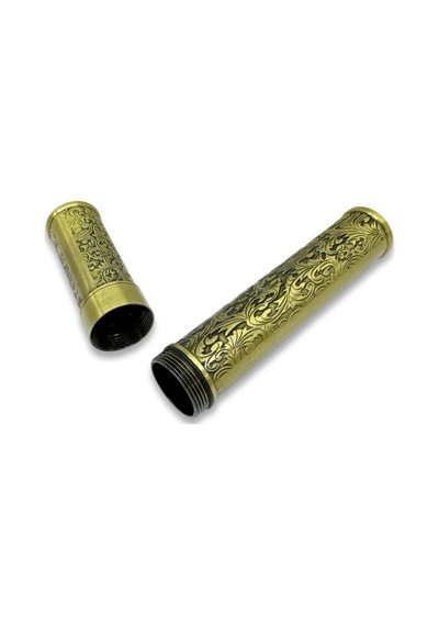 Damascus Desen Metal Puro Kılıfı Tüpü Tekli Gold 50 Ring