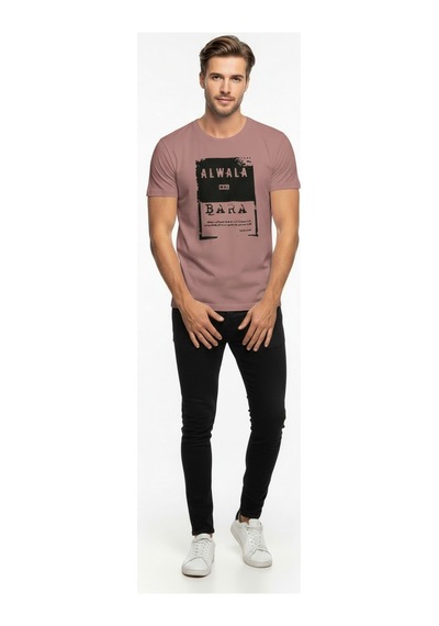 Urban Dynamic Baskılı Erkek Tişört Günlük & Streetwear Stil Çok renkli