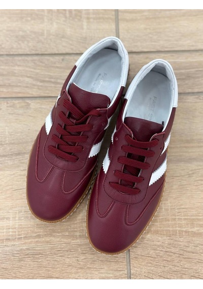 Fast Step Hakiki Deri Kadın Casual Ayakkabı 182za2324 BORDO BEYAZ Bordo - Beyaz