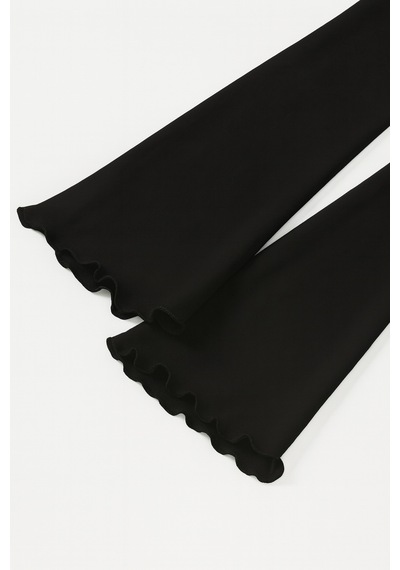 Meren Like Your Style Siyah Yuvarlak Yaka Drape Detaylı İspanyol Kol Tesettür Uyumlu Üst Bluz Siyah Meren Like Your Style Siyah Yuvarlak Yaka Drape Detaylı İspanyol Kol Tesettür Uyumlu Üst Bluz Siyah