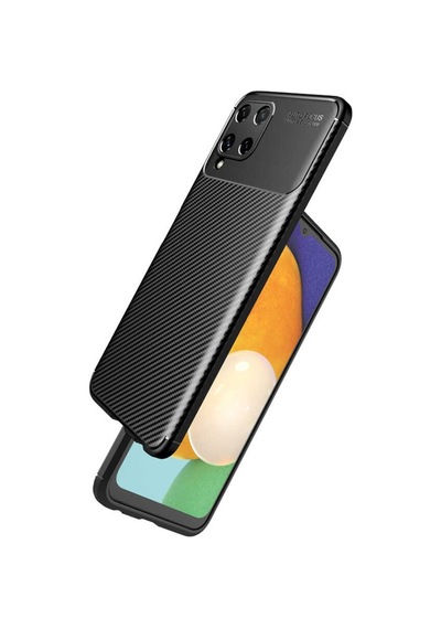 Galaxy A22 4G Kılıf Zore Negro Karbon Tasarım Silikon Kılıf