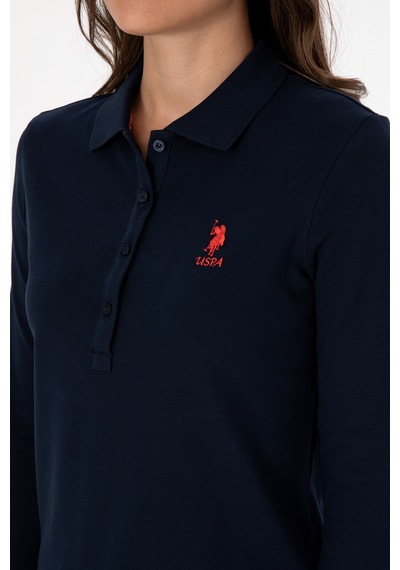 U.S. Polo Assn. Kadın Lacivert Basic Polo Yaka Sweatshırt 50307755-VR033 U.S. Polo Assn. Kadın Lacivert Basic Polo Yaka Sweatshırt 50307755-VR033