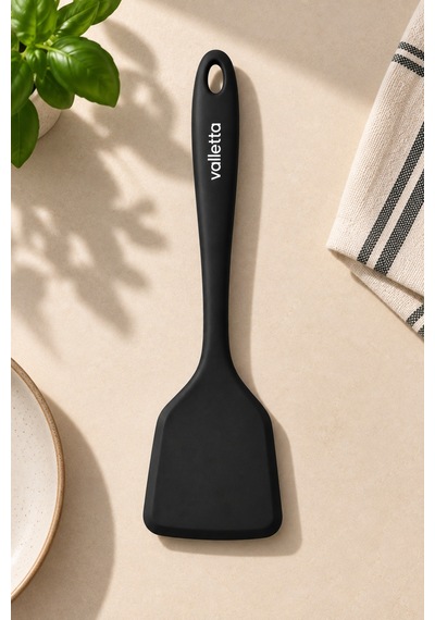 Premium Isıya Dayanıklı Silikon Spatula Siyah