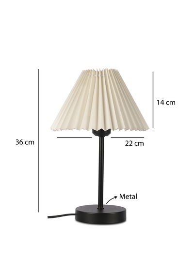 Homing Floi Pileli Başlık Metal Siyah Abajur 241925 Krem