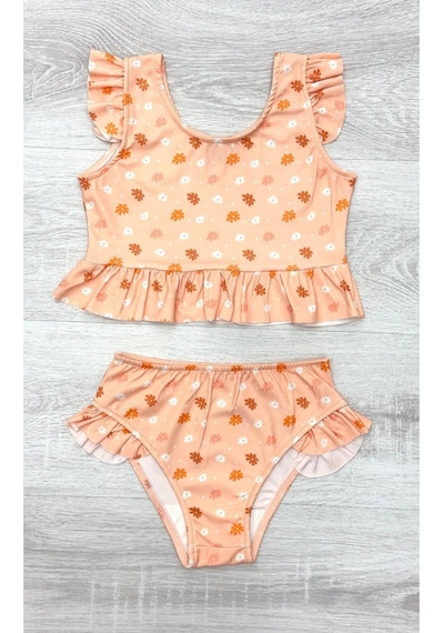 My Kids Wear Kız Çocuk 2 Li Mayo Takım Gri