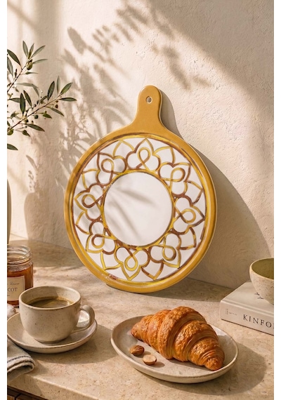 Worn Gold Peynir Sunum Tabağı 26 Cm Çok Renkli