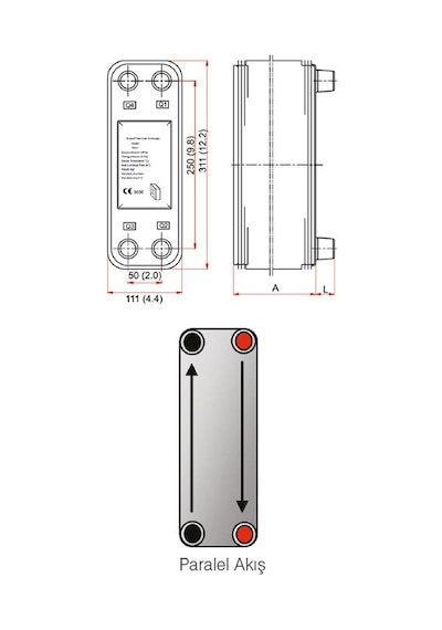 Hex  Mb-05  Lehimli  Tip  Plakalı  Isı  Eşanjör  (16  Plakalı)