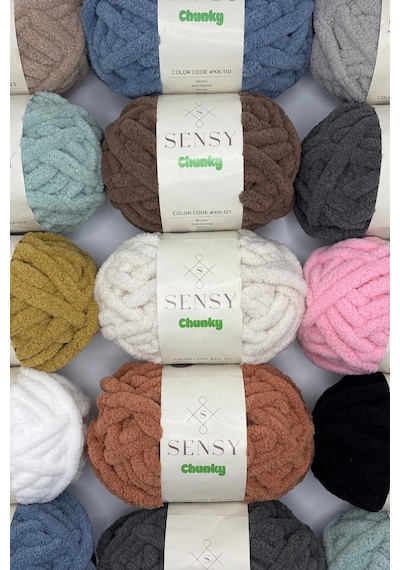 Sensy Chunky El Örgü Ipliği 200 Gr Parmak Örgü Ipi Siyah