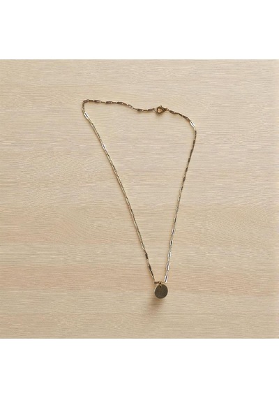 Fosforlu  Duvar Saati Çap 22 Cm Altın Rengi + Zincir Kolye