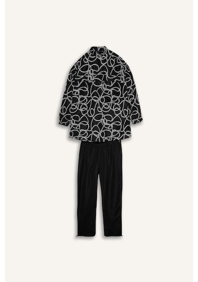 Defacto Regular Fıt Baskılı 3lü Burkini Mayo G8874ax26smbk27 Siyah-bk27