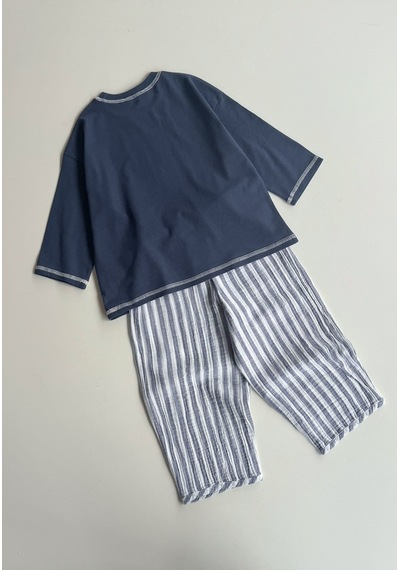 Cigit Oversize Pantolon Takım 2-10 Yaş Lacivert