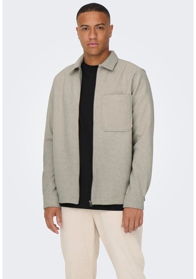 Only & Sons Erkek Yakalı Ve Fermuarlı Ceket - 22026312 001