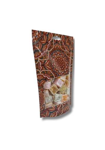 Kırmızı Hazır Desenli Doypack - 100 Adet 15x21