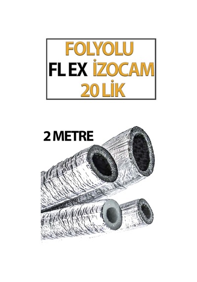 Folyolu İzocam Flex İzocam 110 Luk 2 Metre Boru Yalıtımı İçin