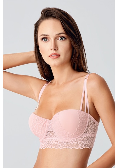 Newbra Destekli Straplez Bralet Sütyen - Pudra