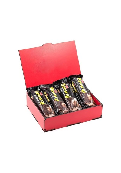 Sevdiklerinize Özel Kırmızı Ahşap Hediye Kutusunda 4 Adet Browni (549301639)