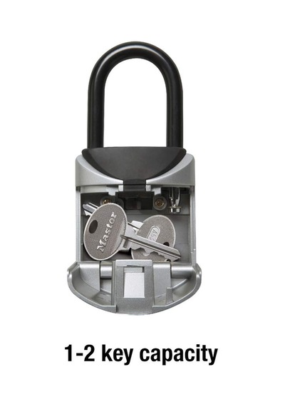 Master Lock Kilit Kutusu, Kendi Kombinasyonunuzu Ayarlayın Taşınabilir Anahtar Kasası, 2-3/4 İnç. Geniş, 5406d, Siyah, Gri