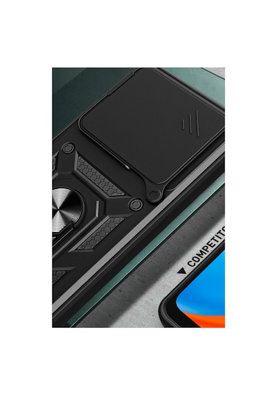 Xiaomi Mi 14t Pro Uyumlu Kılıf Pars Lens Yüzüklü Silikon - Yeşil