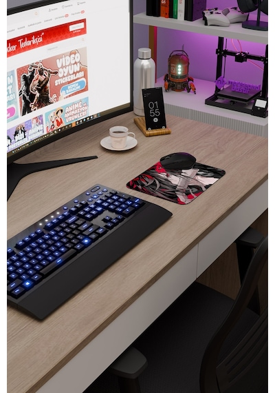 Dororo Anime V4 - 22x18 Gaming Kauçuk Kaymaz Taban Mouse Pad Fare Altlığı