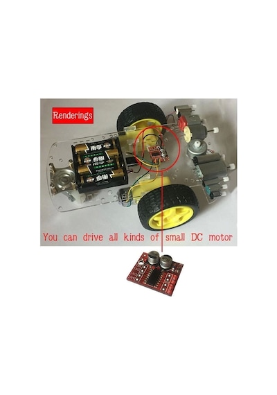 Mini L298n Mx1508 Iki Kanal Dc Motor Sürücü Modül 1.5a