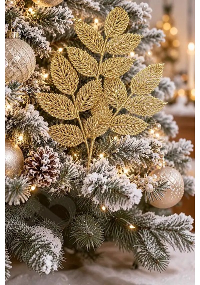 Yılbaşı Çam Ağacı Süsü Yaprak Büyük Rosegold Diğer