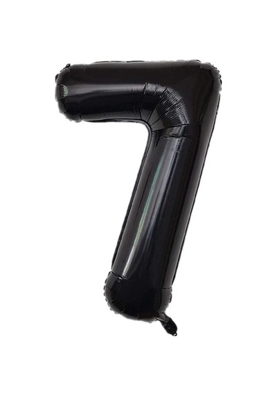7 Siyah Rakam Folyo Balon 34" Inc 82 cm