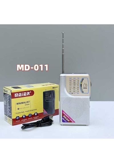 Rose Şarjlı Cep Radyosu - Fm Radyo, Deprem Radyosu Taşınabilir Küçük Radyo Sılver - Md-011