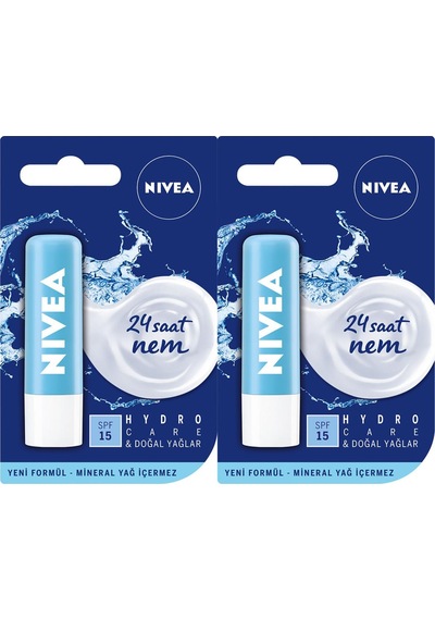 Nivea Hydro Care Dudak Bakım Kremi 4.8 G x 2
