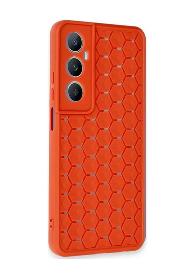Realme C65 Kılıf Petek Silikon Kapak - Kırmızı Bzsxx00 1