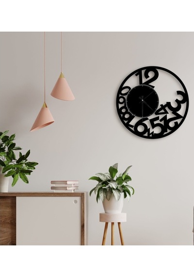 Bk Gift Dekoratif 45Cm Ahşap Duvar Saati-153