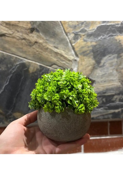 Flora Esinti Gerçekçi Görünümlü Saksıda Yapay Çiçek Yeşil