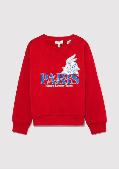 Mavi - Bugs Bunny Baskılı Kırmızı Sweatshirt 7s10071-70471 Kırmızı Mavi - Bugs Bunny Baskılı Kırmızı Sweatshirt 7s10071-70471 Kırmızı