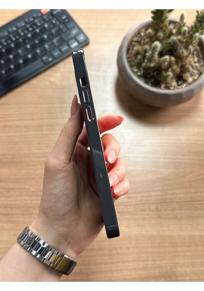 Apple Uyumlu iPhone 14 Pro Max Animasyonlu Stylus Silikon Kılıf Siyah