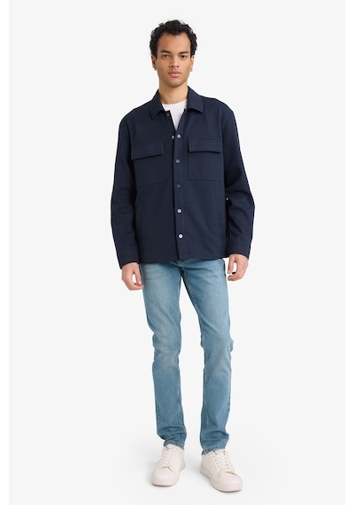 Defacto Regular Fit Klasik Yaka Cepli Çıtçıtlı Esnek Kumaş Gömlek Ceket F8525ax26spnv64 Lacivert-nv64 Defacto Regular Fit Klasik Yaka Cepli Çıtçıtlı Esnek Kumaş Gömlek Ceket F8525ax26spnv64 Lacivert-nv64