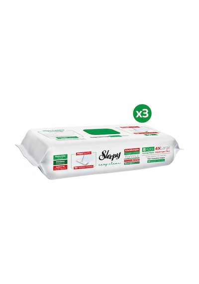 Sleepy Easy Clean Beyaz Sabun Katkılı Mopa Uyumlu Yer Temizlik Havlusu&Mendili 3x50 (150 Yaprak)