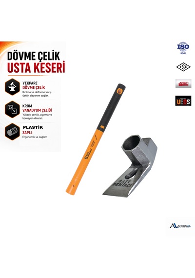 Usta Keser Plastik Saplı Çok Amaçlı Dövme Çelik Kalıp, İnşaat, Bahçe Keseri