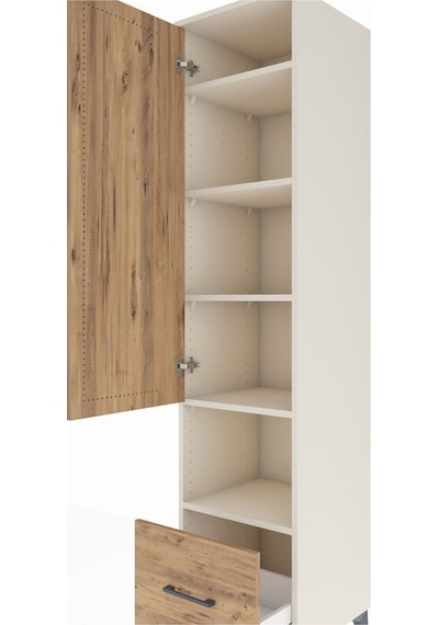 Hyperion Dolap 5 Raflı Tek Çekmeceli Tek Kapaklı 44x44x195 Aytaşı-çam Aytası