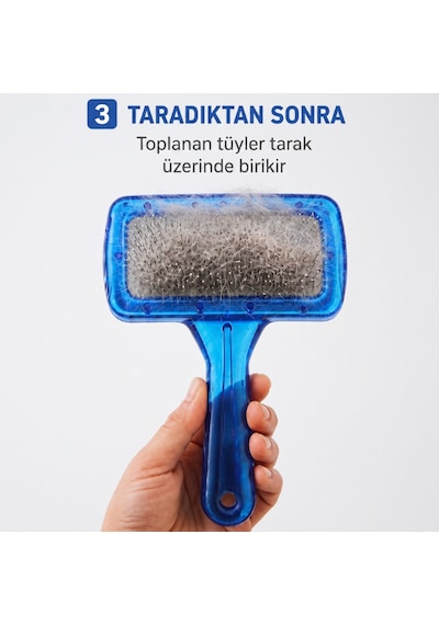 Büro Ev Ofis Evcil Pet Hayvanı Kedi Köpek İçin Metal Uçlu Tüy Toplama Tarağı