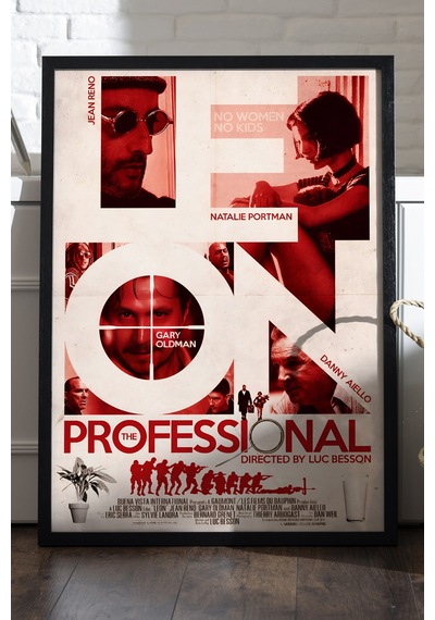 Leon Siyah Ahşap Çerçeveli Poster, Dizi Duvar Tablosu