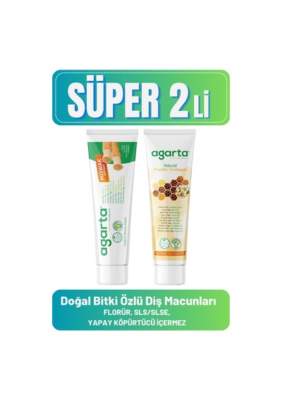 Doğal Diş Macunları Misvak 100 Ml + Propolis 100 Ml + Bitki Özlü 100 Ml