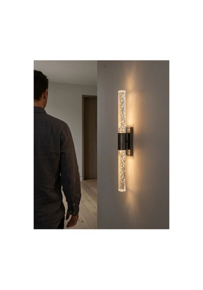 Bubblelight Medium 40 Cm Modern Tasarım Led Aplik - Duvar Lambası - Antrasit Gri - Elektrikli - Günışığı Antrasit Elektrikli