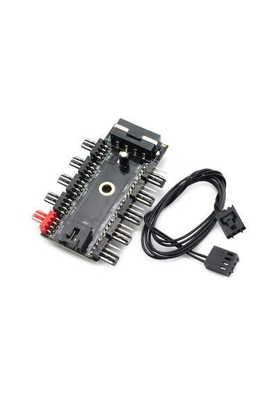 10 Port Fan Çoklayıcı 10lu Fan Kontrol PWM 12V 4 Pin Fan Denetleyici Molex IDE