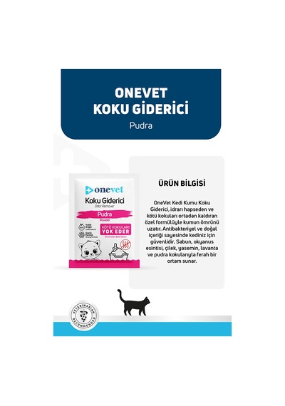 Onevet Kedi Kumu Koku Giderici Pudralı 15 Adet 25 Gr