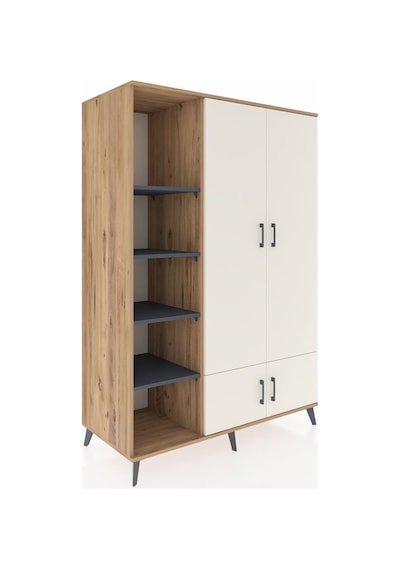 Kronos Dolap 6 Raflı 4 Kapaklı Tek Askılı 132x59x195 Çam-aytaşı/antrasit Aytası/antrasıt Kronos Dolap 6 Raflı 4 Kapaklı Tek Askılı 132x59x195 Çam-aytaşı/antrasit Aytası/antrasıt
