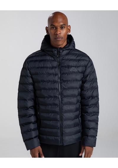Kappa Logo Rina Puffer Erkek Siyah Regular Şişme Mont